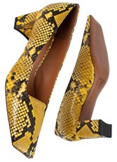 VETEMENTS Block heel snake-effect leather Pumps 207758
